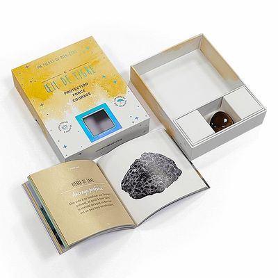 Gem Stone Rock Agate Kristall Zwei-Stücke-Geschenk-Boxen kundenspezifische Größe mit Papiereinsatz