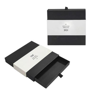 Schmuckpapier Schublade Verpackungskiste Schwarze Schiebebox Verpackungskisten Custom Logo
