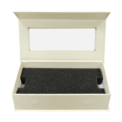 Personalisierte Quadratische Magnetverschlussdeckel Geschenk Kosmetik personalisierte falsche Wimpern Verpackung Papierbox mit transparenten Fenster