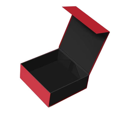 Custom Logo Design Schwarz starre Flachkarton Magnetische Klappboxen Regalo für Kosmetik Geschenkverpackung