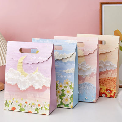 Personalisierte Kraft Personalisierte rosa Kleine Verpackung Papiertüte Handgeführte Kunst Geschenk Papiertüte Verpackung