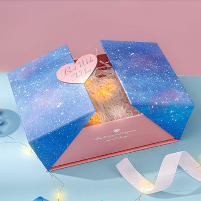 Individuell angepasste Doppeltür Öffnungsbox Ring Parfüm Uhr Verpackung Geschenkbox mit Ihrem eigenen Logo