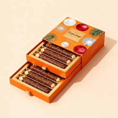 Custom Luxury Paper Small Strawberry Chocolate bar Box Packaging High-end Gift Box