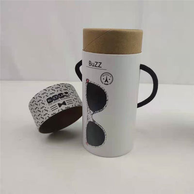 Rundes Handwerk Papier Zylinder Verpackung Recycling Kartonröhre Geschenkbox mit Griff