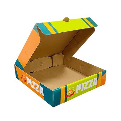 Custom Logo Printing Weiße Wellpappe Pizza Verpackung Klapppapier Karton für Lebensmittel