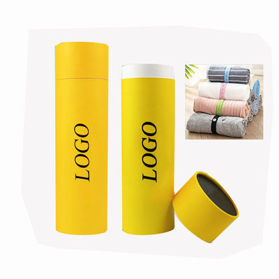 Handgefertigte CMYK Kartonpapier-Zylinder-Rohrbox-Verpackung für Socken und Unterwäsche