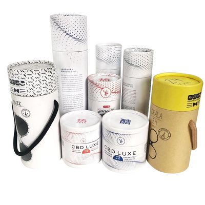Handgefertigte CMYK Kartonpapier-Zylinder-Rohrbox-Verpackung für Socken und Unterwäsche