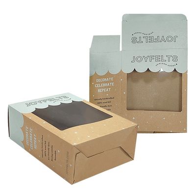 Braunes Kraftpapier Tuck End Box Verpackung mit durchsichtigen PVC-Fensterordner