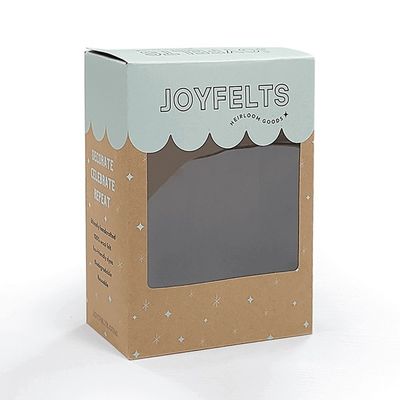 Braunes Kraftpapier Tuck End Box Verpackung mit durchsichtigen PVC-Fensterordner