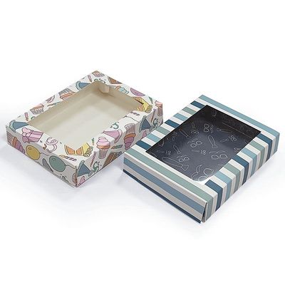 Braunes Kraftpapier Tuck End Box Verpackung mit durchsichtigen PVC-Fensterordner