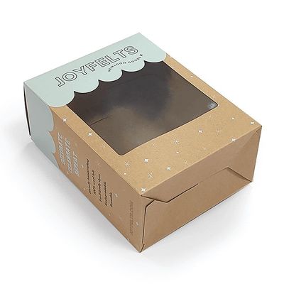 Braunes Kraftpapier Tuck End Box Verpackung mit durchsichtigen PVC-Fensterordner