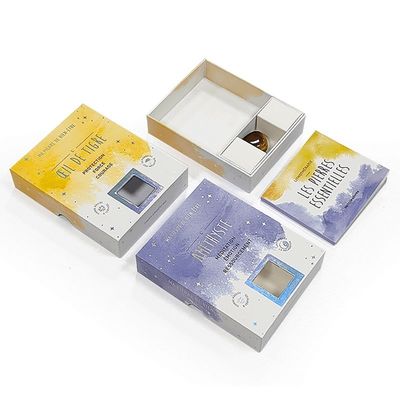 Gem Stone Rock Agate Kristall Zwei-Stücke-Geschenk-Boxen kundenspezifische Größe mit Papiereinsatz