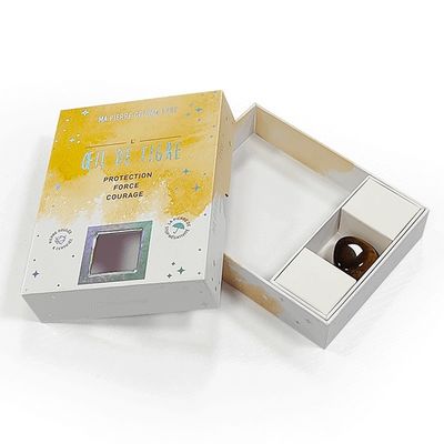 Maßgeschneiderte starre Geschenkbox für Kristallglaszubehör Holographische Wirkung und Fenster auf Deckel