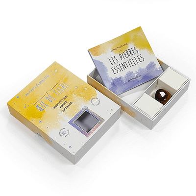 Maßgeschneiderte starre Geschenkbox für Kristallglaszubehör Holographische Wirkung und Fenster auf Deckel