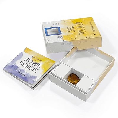 Maßgeschneiderte starre Geschenkbox für Kristallglaszubehör Holographische Wirkung und Fenster auf Deckel