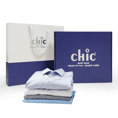 Bestellung akzeptiert Glanz Silber Logo Kleidung T-Shirt Unterwäsche Verpackung Box Set