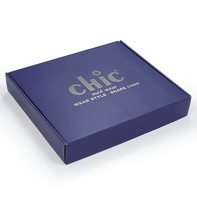 Bestellung akzeptiert Glanz Silber Logo Kleidung T-Shirt Unterwäsche Verpackung Box Set