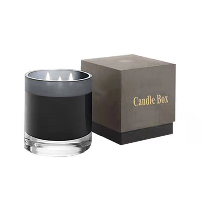 Custom Candle Jar mit Deckel und Geschenkbox Verpackungskisten in CMYK/PANTONE Druck