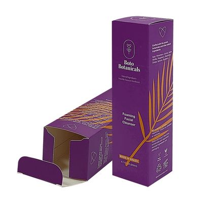 Beschichtete Papier-Kosmetikverpackungskisten Automatische Unterseite Tuck End Faltschachtel 350g 500g