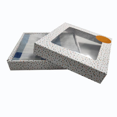 350 Gramm beschichtetes Papier, umgekehrter Tuck, faltbares, klappbares Fenster, Brieftasche, Verpackungskiste mit Seilgriff