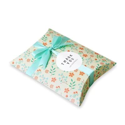 Warmfolie/UV/Lack Oberflächenveredelung Kleines Papier Kissenbox Verpackung für Hochzeitsgeschenke