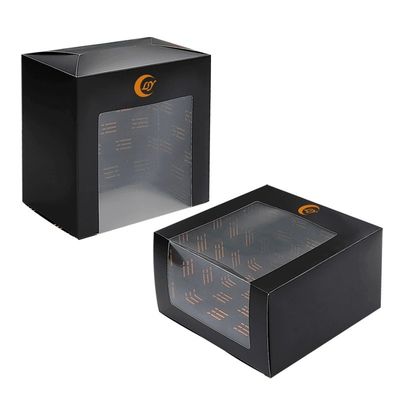 Luxuriöses Logo Baseball-Hutboxen Verpackung Baseball-Fensterpapier Klappgeschenk
