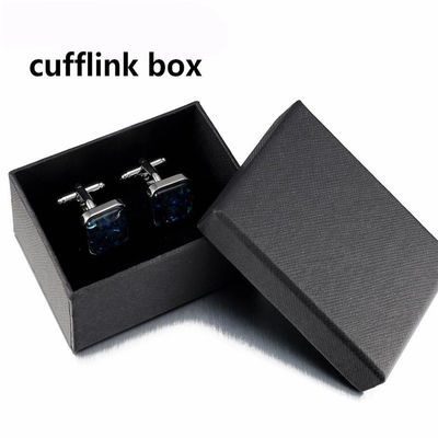 Kleine schwarze Geschenkverpackung Box starre Ring Tag Manschettenlink Geschenkbox