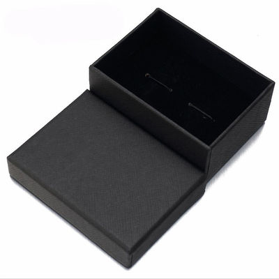Kleine schwarze Geschenkverpackung Box starre Ring Tag Manschettenlink Geschenkbox