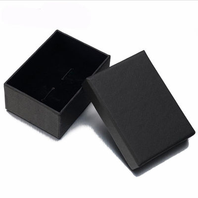 Kleine schwarze Geschenkverpackung Box starre Ring Tag Manschettenlink Geschenkbox