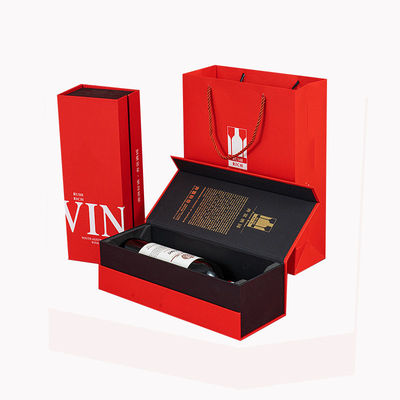 Starrmagnetisch geschlossene Karton-Displaybox Champagner Whisky Weinflasche Verpackungskiste