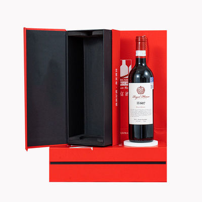 Starrmagnetisch geschlossene Karton-Displaybox Champagner Whisky Weinflasche Verpackungskiste