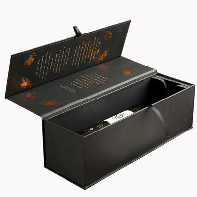 Starrmagnetisch geschlossene Karton-Displaybox Champagner Whisky Weinflasche Verpackungskiste