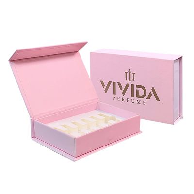 Custom Logo Print Magnetische Buchform Geschenkbox für Parfüm und Kosmetik