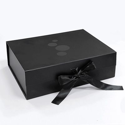 Rechteckige Luxus schwarze Magnetgeschenkbox mit Karton Liner Custom Printing Logo