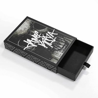 Custom Logo Druck akzeptiert Schwarz Matte Schiebe Geschenk Schublade mit Custom-Bestellung