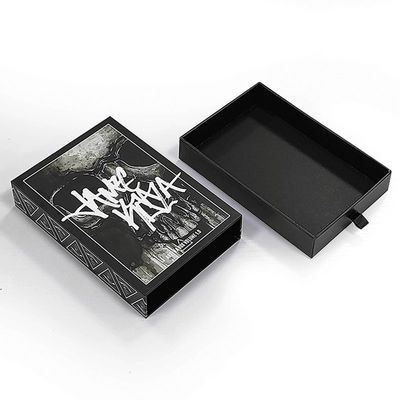 Custom Logo Druck akzeptiert Schwarz Matte Schiebe Geschenk Schublade mit Custom-Bestellung