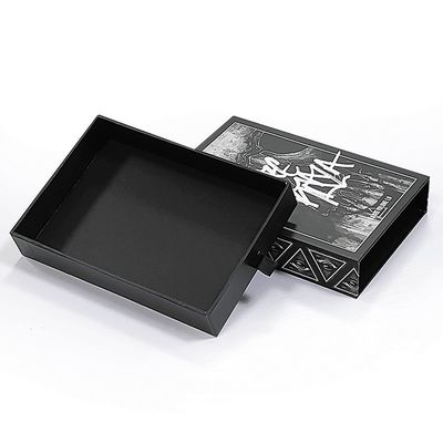 Custom Logo Druck akzeptiert Schwarz Matte Schiebe Geschenk Schublade mit Custom-Bestellung