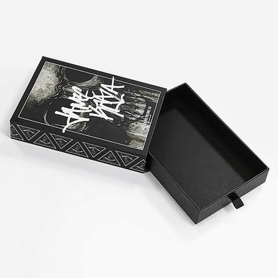 Custom Logo Druck akzeptiert Schwarz Matte Schiebe Geschenk Schublade mit Custom-Bestellung