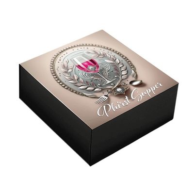 Luxuspapier Flip Top Kartonblatt Schwarze Magnetkartonverpackung