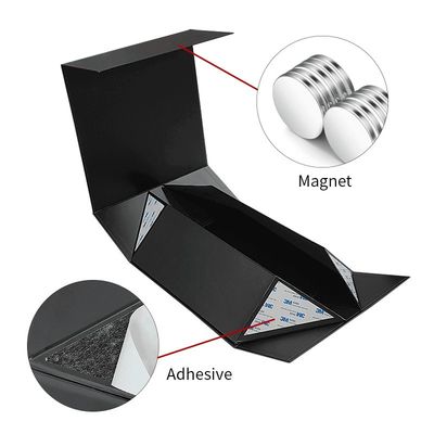CMYK oder Pantone Custom Luxus Schwarz Groß Klappbare Bankett Glas Getränke Geschirr Tischgeschirr Magnet Verpackung Geschenkbox