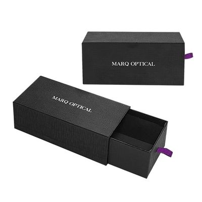 Graue Pappe Sonnenbrille Brillen Schubladen Kartonverpackungskiste mit Dlod Folie Oberfläche
