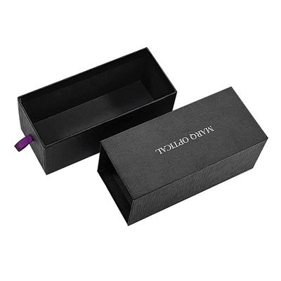 Graue Pappe Sonnenbrille Brillen Schubladen Kartonverpackungskiste mit Dlod Folie Oberfläche