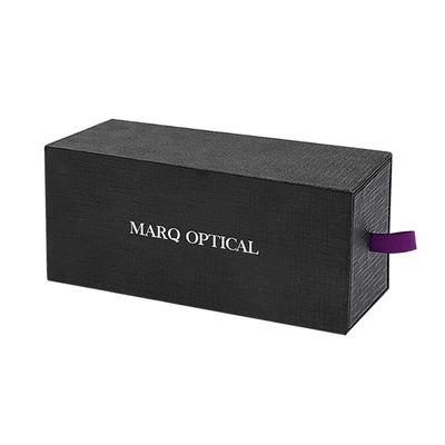 Graue Pappe Sonnenbrille Brillen Schubladen Kartonverpackungskiste mit Dlod Folie Oberfläche