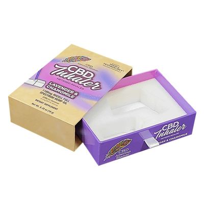 4C/UV/Lamination/Embossing/Stamping Meterd Inhalator Papier Schiebeverpackungskisten mit Schaum