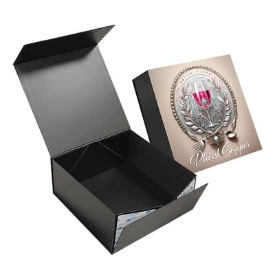 Verpackungskarton für Bankettglas mit individuellem UV-Logo und klappbarem Magnetverschluss
