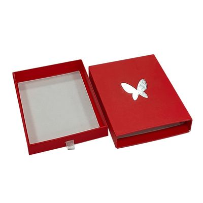 Graue Platte Logo anpassen Schieberegler Papier Schachtel Geschenkpackung Schachtel mit Silberfolie