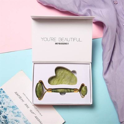 Buchflapbox Custom Logo gedruckte magnetische starre Box für Guasha Jade Gua Sha Roller Tool