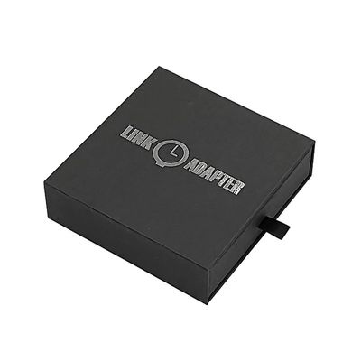 Custom Logo Geschenk Anzeige Schwarz starres Karton Uhrenbox Fälle Papierkarton für den Nutzen