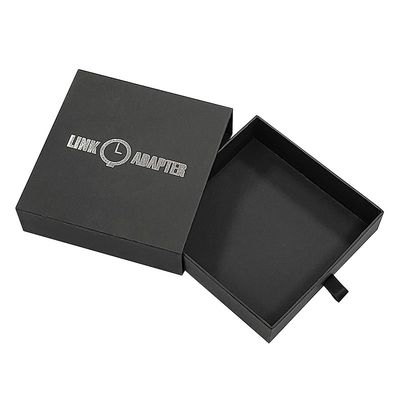 Custom Logo Geschenk Anzeige Schwarz starres Karton Uhrenbox Fälle Papierkarton für den Nutzen