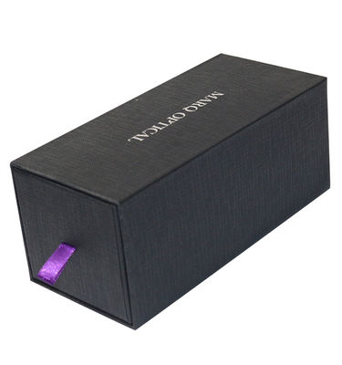 Recycelbare schwarze Schubladenverpackungsbox schwarze Kraftpapier Geschenkboxen individuell